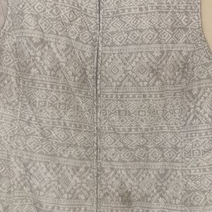 Croft & Barrow Quilted Gray Patterned Vest